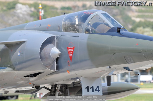 2008-09-27 Base Aerienne Sion 1011 Mirage III RS